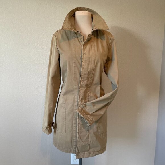 Lucky Brand Women's Canvas Field Khaki Utility Long Jacket, Size S - Picture 2 of 8